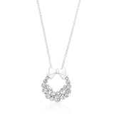 Holiday Wreath Clear Crystal Pendant - JGI - Flyclothing LLC
