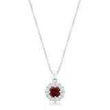 Bella Bridal Pendant in Garnet Red - JGI - Flyclothing LLC
