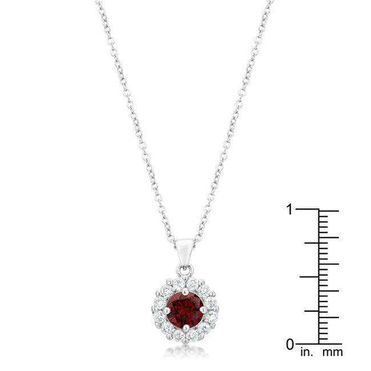 Bella Bridal Pendant in Garnet Red - JGI - Flyclothing LLC