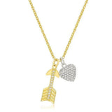 Pave Heart and Arrow Pendant - JGI