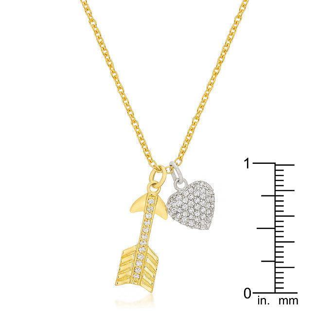 Pave Heart and Arrow Pendant - JGI
