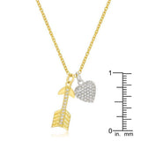 Pave Heart and Arrow Pendant - JGI