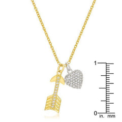 Pave Heart and Arrow Pendant - JGI