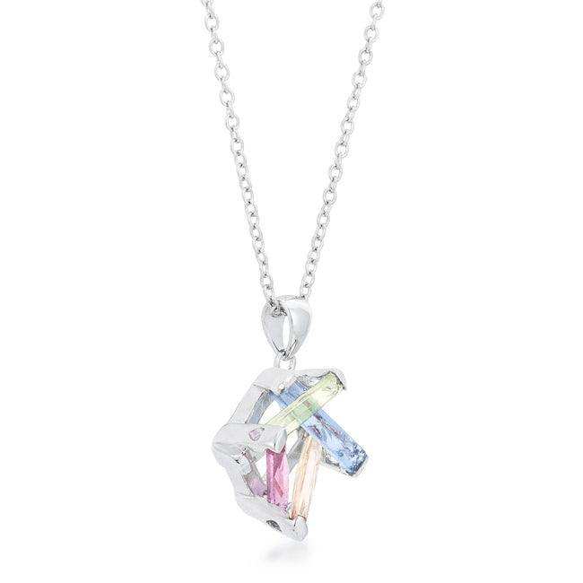 Myra Necklace 10ct Multicolor Rhodium Necklace - JGI - Flyclothing LLC