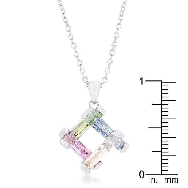 Myra Necklace 10ct Multicolor Rhodium Necklace - JGI - Flyclothing LLC