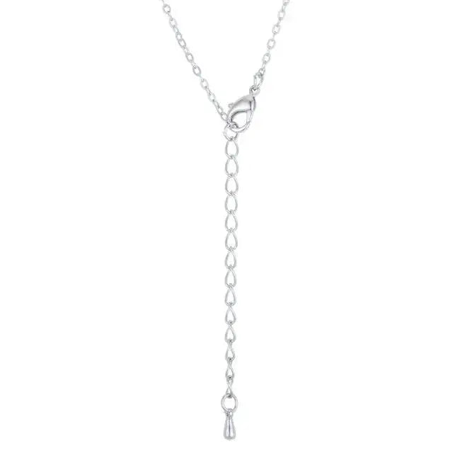 Whimsical Rhodium CZ Butterfly Pendant and Necklace - JGI - Flyclothing LLC