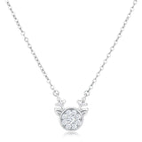 3.88Ct Rhodium Reversible Champagne CZ Reindeer Pendant - JGI - Flyclothing LLC