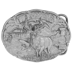 Wyoming Antiqued Belt Buckle - Flyclothing LLC