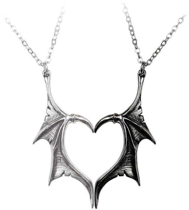 Alchemy Gothic Darkling Heart Necklace - Flyclothing LLC