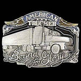 American Trucker Enameled Belt Buckle - Siskiyou Buckle