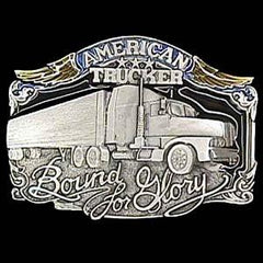 American Trucker Enameled Belt Buckle - Flyclothing LLC