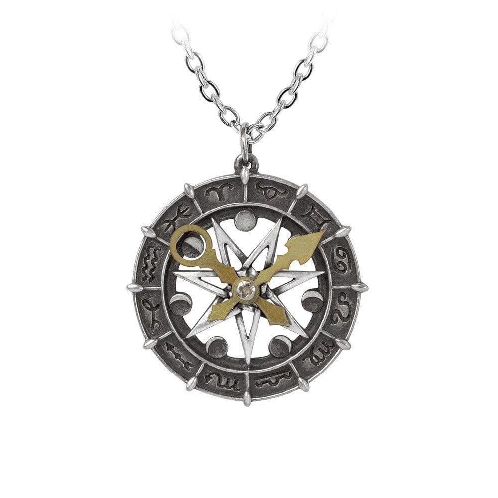 Alchemy Gothic Astro-lunial Compass Pendant - Alchemy Gothic