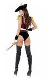7pc Playboy High Sea Pirate - Roma Costume