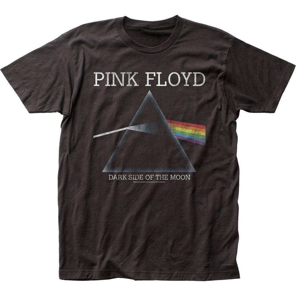 Pink Floyd The Dark Side of the Moon (Distressed) fitted jersey tee - Pink Floyd - Flyclothing LLC