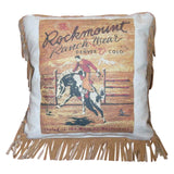 Rockmount Vintage Bronc Leather Fringe Western Pillow - Rockmount Clothing