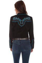 Scully BLACK BOOT STITCH & STONES BLOUSE - Flyclothing LLC