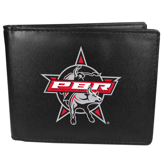PBR Leather Bi-fold Wallet, Large Logo - Flyclothing LLC