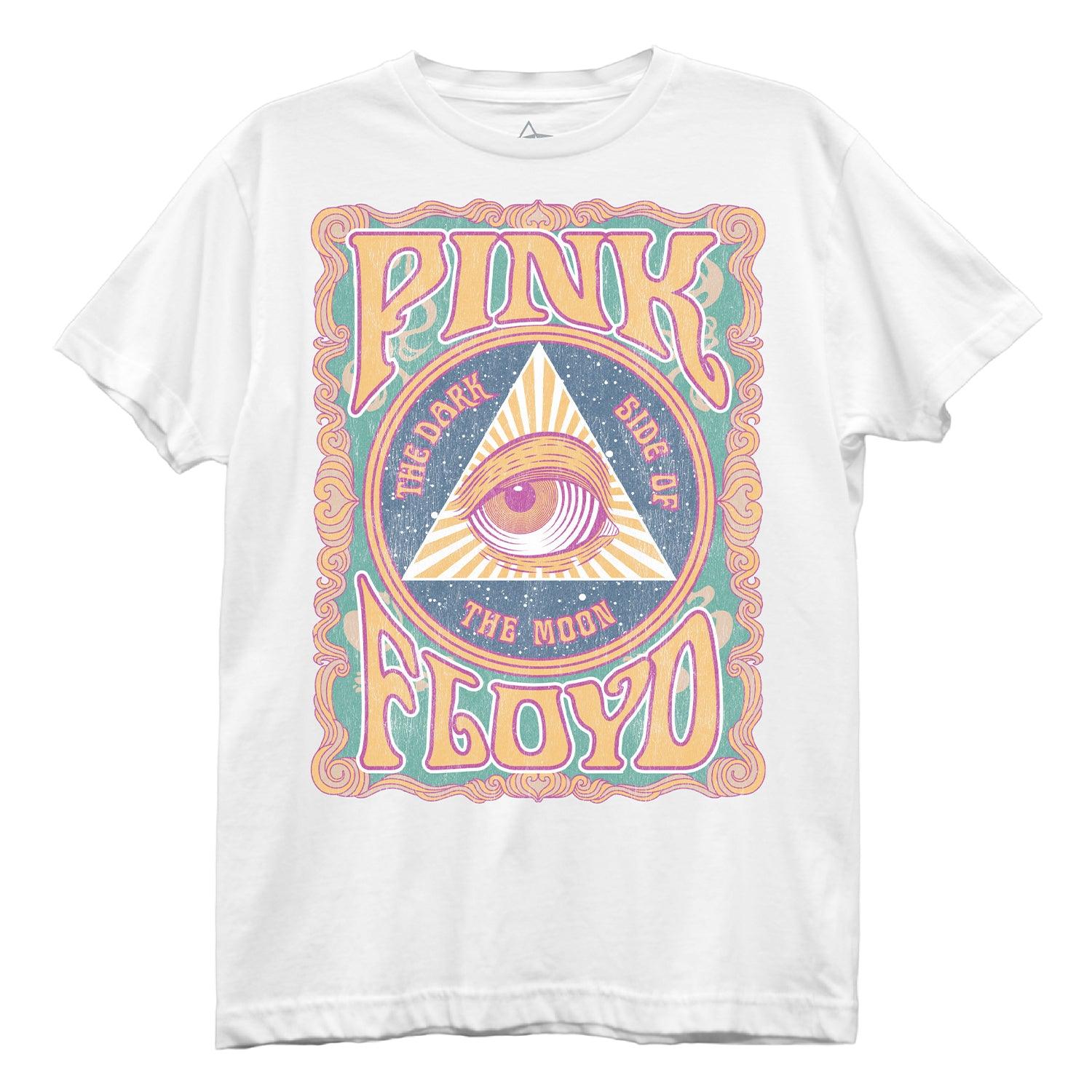 Pink Floyd All Seeing Eye Juniors White Boyfriend Tee - Flyclothing LLC