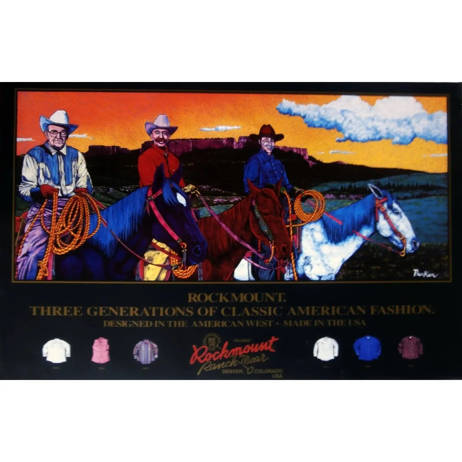 Rockmount Clothing Rockmount Three Generations on Horseback Western Poster - Rockmount Clothing - Flyclothing LLC