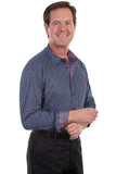 Scully BLUE TOP SHELF "BLUE PAISLEY" SHIRT - Scully Leather