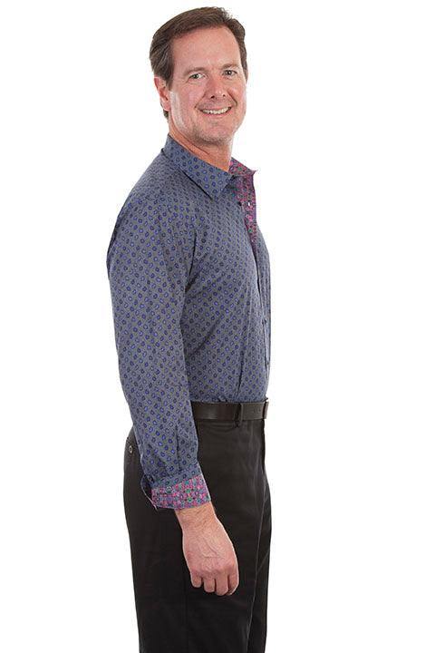 Scully BLUE TOP SHELF "BLUE PAISLEY" SHIRT - Scully Leather - Flyclothing LLC