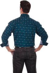 Scully TEAL IKAT SIGNATURE SHIRT - Flyclothing LLC