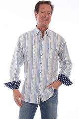 Scully BLUE SIGNATURE ELECTION SHIRT - Scully Leather - Flyclothing LLC