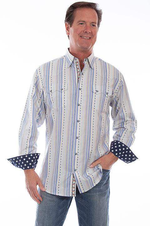 Scully BLUE SIGNATURE ELECTION SHIRT - Scully Leather - Flyclothing LLC
