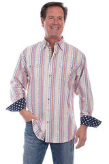 Scully RED WHITE & BLUE SIGNATURE ELECTION SHIRT - Scully Leather - Flyclothing LLC