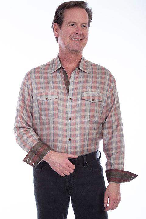 Scully CORAL TENCEL PLAID PRINT SHIRT - Scully Leather - Flyclothing LLC
