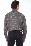 Scully NAVY TENCEL PAISLEY PRINT SHIRT - Scully Leather - Flyclothing LLC