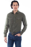 Scully ARMY TENCEL SHIRT - Scully Leather