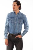 Scully DENIM TENCEL SHIRT - Scully Leather