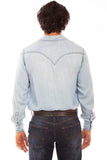 Scully LIGHT BLUE TENCEL SHIRT - Scully Leather