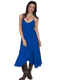 Scully DAZZLING BLUE DRESS W/STRAPS PERUVIAN COTTON - Scully Leather - Flyclothing LLC