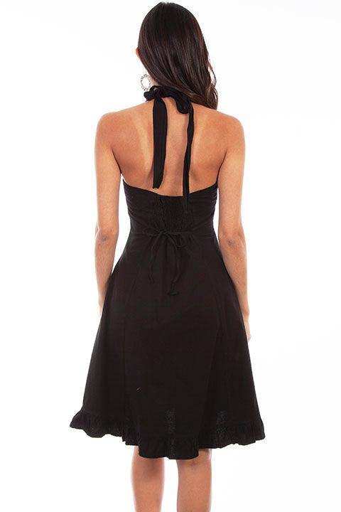 Scully BLACK HALTER DRESS PERUVIAN COTTON - Scully Leather - Flyclothing LLC