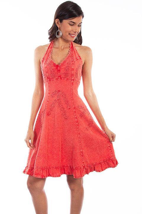 Scully BRICK HALTER DRESS PERUVIAN COTTON - Scully Leather