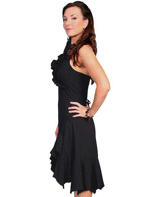 Scully BLACK HALTER DRESS PERUVIAN COTTON - Scully Leather - Flyclothing LLC
