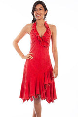Scully BRICK HALTER DRESS PERUVIAN COTTON - Scully Leather