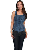 Scully DARK BLUE SLEEVELESS BLOUSE PERUVIAN COTTON - Scully Leather - Flyclothing LLC