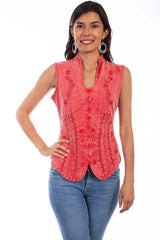 Scully BRICK SLEEVELESS BLOUSE PERUVIAN COTTON - Scully Leather - Flyclothing LLC