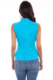 Scully TURQUOISE SLEEVELESS BLOUSE PERUVIAN COTTON - Scully Leather