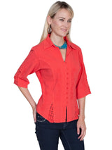 Scully CAYENNE 3/4 SLEEVE PERUVIAN COTTON BLOUSE - Scully Leather - Flyclothing LLC