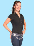Scully BLACK CAPSLEEVE PERUVIAN COTTON BLOUSE - Scully Leather - Flyclothing LLC