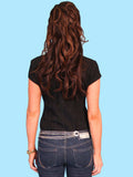 Scully BLACK CAPSLEEVE PERUVIAN COTTON BLOUSE - Scully Leather - Flyclothing LLC