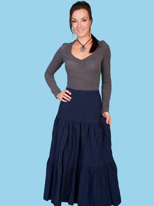 Scully NAVY 3 TIER SKIRT - Flyclothing LLC