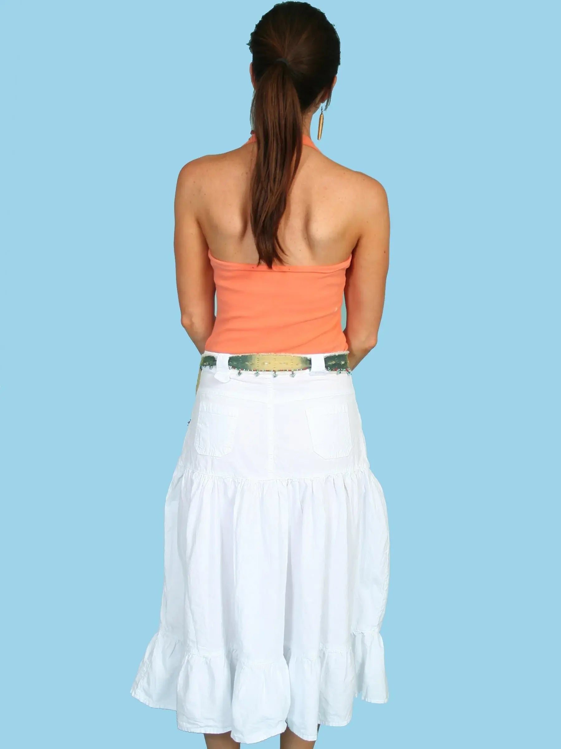 Scully WHITE BELT LOOP SKIRT - Scully Leather - Flyclothing LLC