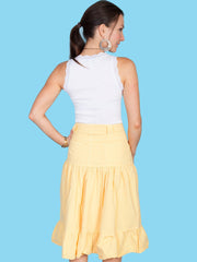 Scully YELLOW BELT LOOP SKIRT - Scully Leather