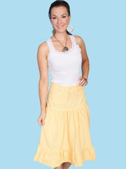 Scully YELLOW BELT LOOP SKIRT - Scully Leather