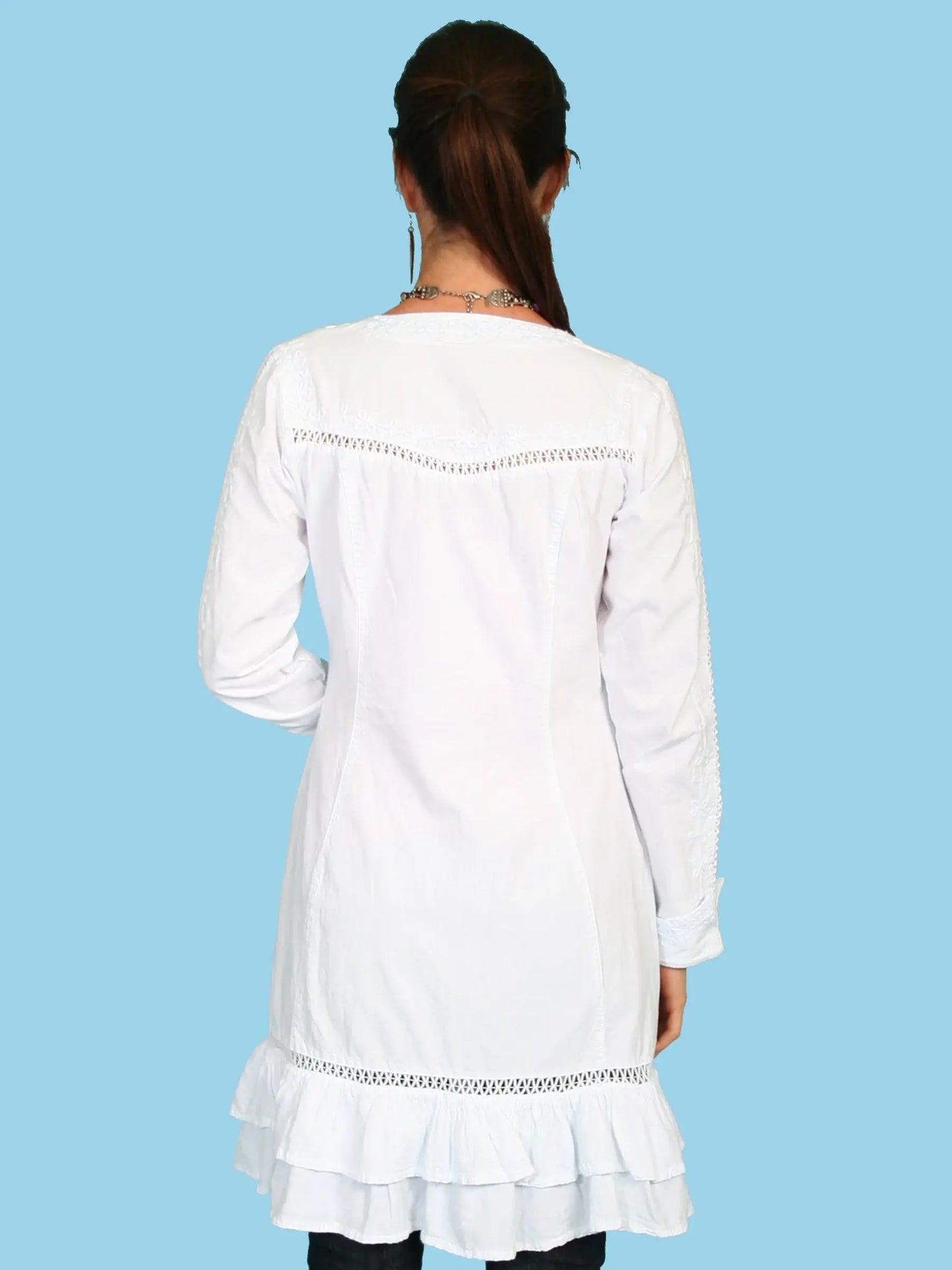 Scully WHITE BUTTON FRONT L/S JACKET - Scully Leather - Flyclothing LLC